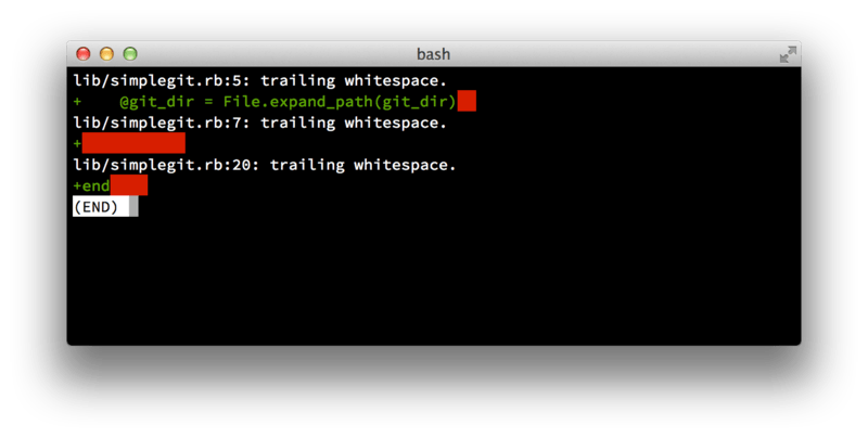 `git diff --check` 的输出